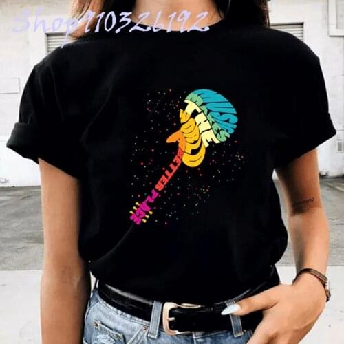 Music Makes The World A Better Place T Shirt Women Printed Guitar Tops Fashion Women Casual Short Sleeve T-shirt Female Graphic