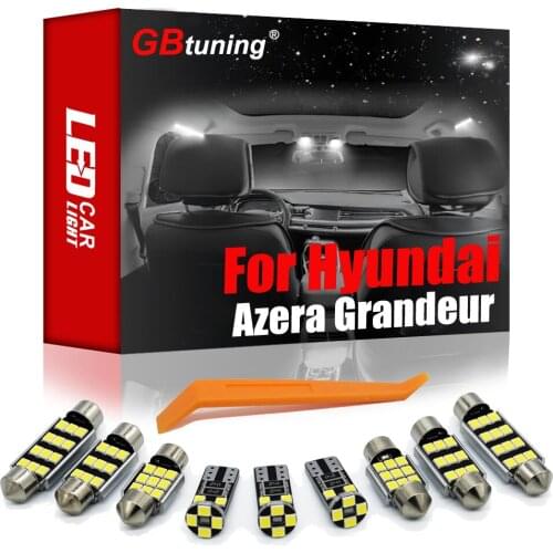 GBtuning Canbus LED Interior Light Kit For Hyundai Grandeur Azera Grandeur TG HG 2005-2016 Car Dome Map Indoor Lamp Accessories