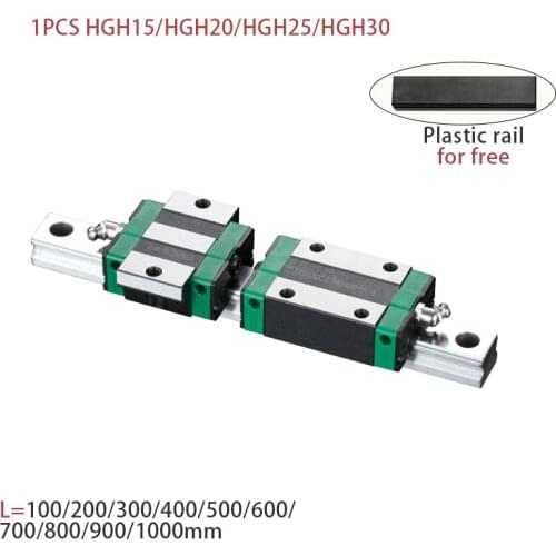 HGH15 HGH20 HGH25 HGH30 L 100 200 500 600 800mm heavy linear rail slide 1pc HG15 linear guide 1pc HGH15 carriage CNC 3D Print