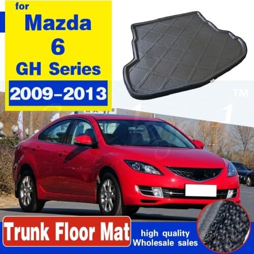 For Mazda 6 2009-2013 GH Series Car Rear Boot Liner Trunk Cargo Mat Tray Floor Carpet Mud Pad Protector Waterproof Pad