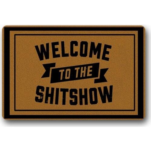 Kitchen floor mats non slip Welcome to The Shitshow design doormat for entrance door Funny Front indoor rug mat non slip 18 x 30