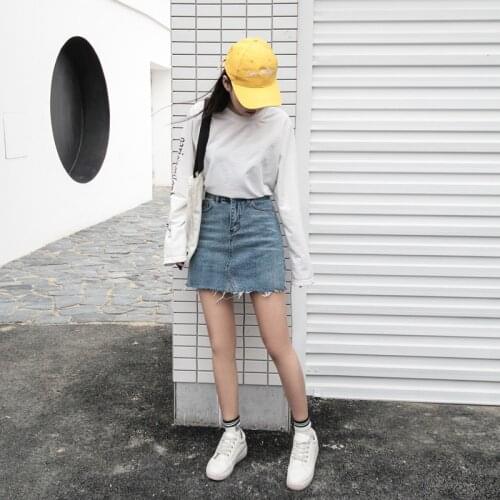 Leiouna Denim Skirts For Women