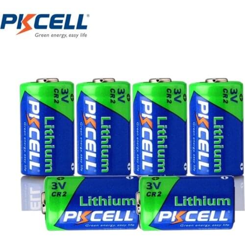 6 X PKCELL CR2 3V 850mAh Photo Battery CR15H270 15270 Lithium Non-rechargeable Batteries