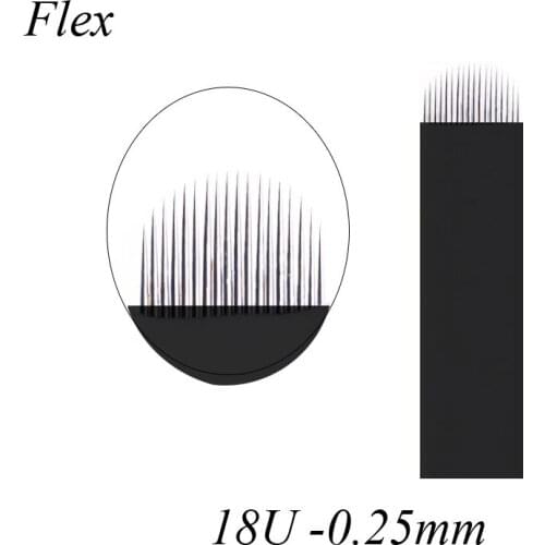 Microblading Blades FLEXIBLE Curve Flexi 18 U Shape Blades 0.25mm Needles PRO Microblading Needles For Tobori Pen