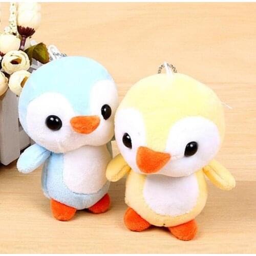 Cute Cartoon Penguin Plush Keychain Soft Kawaii Penguin Bear Nanos Foam Mini Dresser Ornaments Stuffed Pendant Do