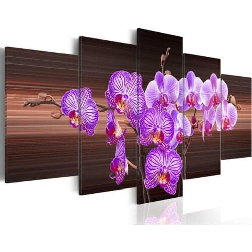 Full square round Drill Diamond Painting purple flower Multi-picture Combination Rhinestone Embroidery mosaic picture pattern