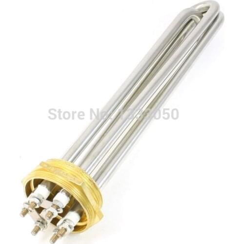 Free Shipping AC380V 6000W Stainless Steel Water Boil Tubular Bundle Heating Heater