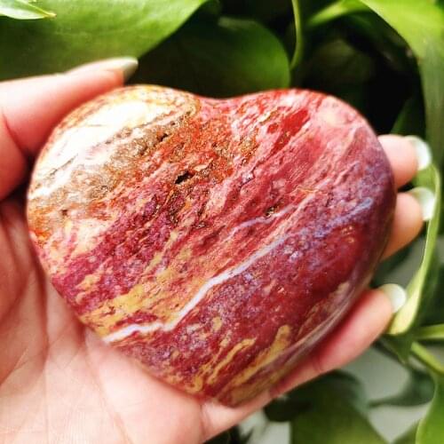 Natural sea jasper stone sea gem heart crystal stone mineral specimen crystal ston