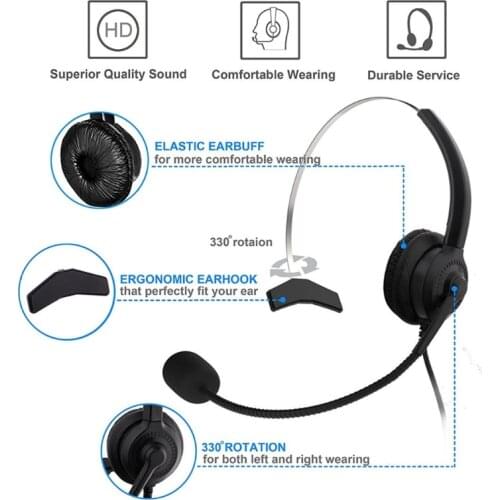 R58A Headset Earphones Listen Answer Extraordinary Earpieces Long-term Use Stable Black Colors Noise Cancelling Lightweight