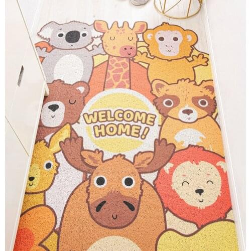 Anti-slip Entrance Door Mat Carpet Home Hallway Living Room Bedroom Mats Carpet Cuttable Cartoon Pattern Cute Animals Door Mats