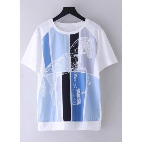 Plus Size Women Print T Shirts Summer Plus Size Tops for Women Summer Big Tees