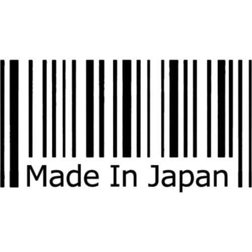 20.3CM*10.8CM "Made In Japan Barcode" Japanese Cars Stickers Motorcycle Decorating Stickers Black Sliver C8-0676