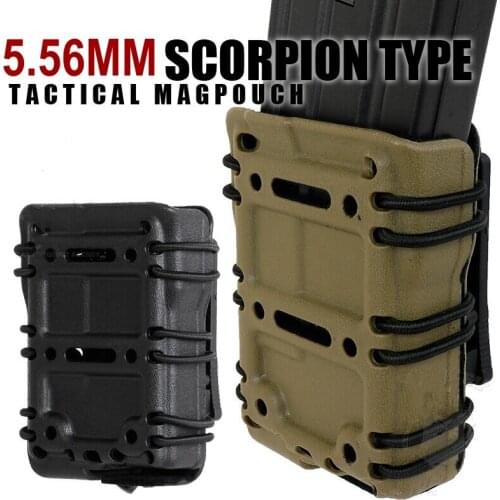 Airsoft Tactical 5.56MM Scorpion Molle Magazine Pouch M4 AK FastMag Holster Multi-component Quick Release Rifle Fast Mag Carrier