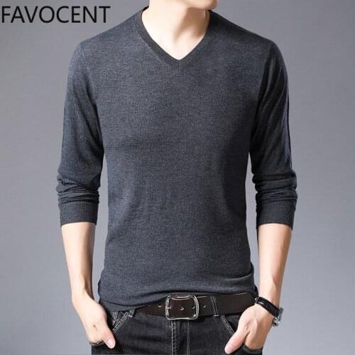 Mens Sweater Thin V Neck Pullovers Male Slim Knitted Pullovers Solid Casual Spring Autumn Men Sweater Fashion Mens Clothing