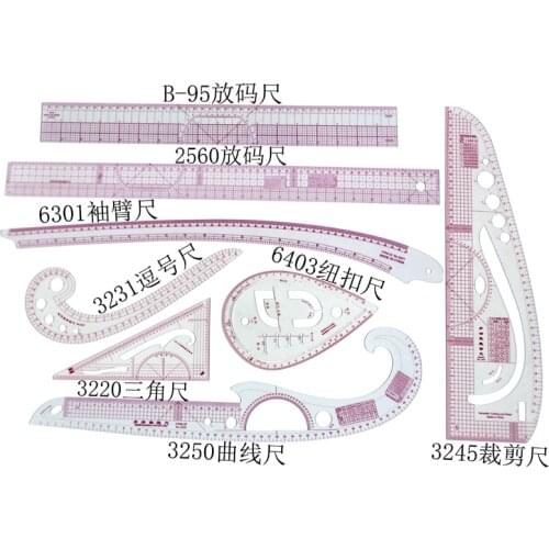 DIY Measure Cloth Trimmer Clothing Measuring Ruler Sewing Tool for Dressmaking Tailor Grading Rule