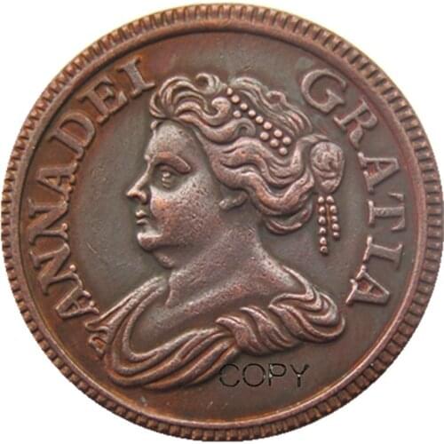 UK,1714,1Farthing,very rare copy coin