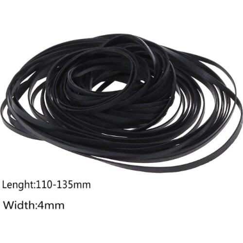 50PCS 4mm Universal Assorted Common Flat Rubber Belt Mix Cassette Tape Machine Belt for Recorders Walkman CD DVD Drives new