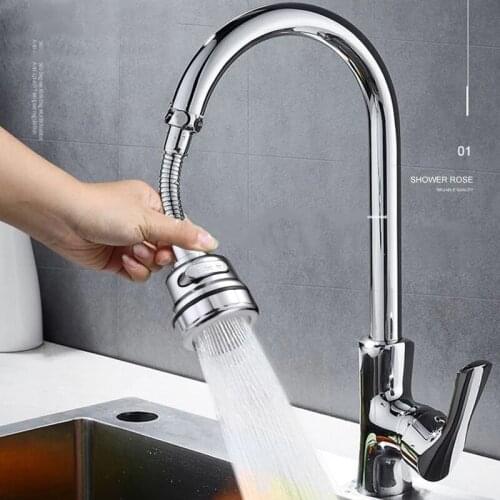 High Pressure Kitchen Faucet Extender Rotatable Faucet Aerator Water Saving Sprayproof Tap Nozzle Adapter Bathroom Sink Products