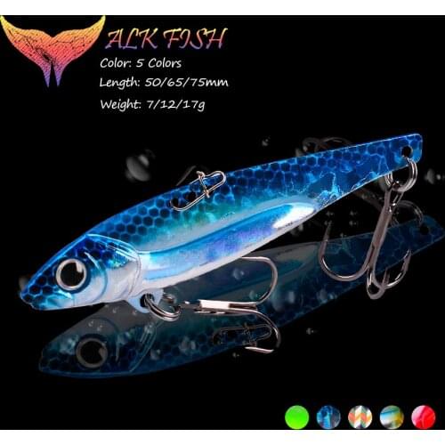 WALK FISH 1PCS 7g/12g/17g VIB Vibration Sinking Metal Hard Bait 3D Eyes Fishing Lure Wobblers Pencil Fishing Artificial Bait
