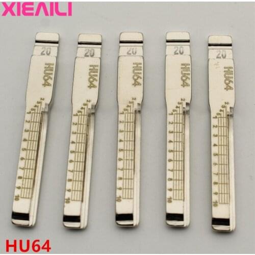 XIEAILI 20Pcs NO.20 HU64 Engraved Line Key Blade Scale Shearing Teeth Uncut Key Blade S600