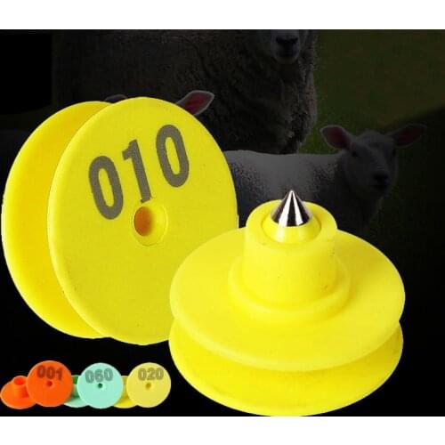 Defense Shedding Pig Ear Tag with Animal Code Sheep Identification Card Round Ear Sign