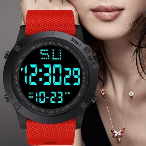 2019 Women Digital Watches Women Sport Watch Pedometer Calorie Mileage Women Alarm Clock Waterproof Led Wristwatch reloj mujer