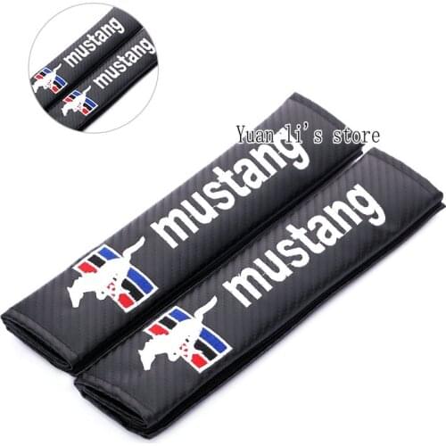 1 Pair Car Seat Modified Parts Carbon Fiber Seat Belt Shoulder Pads FOR Car Accessories