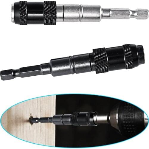 20 Degree Adjustable Magnetic Screw Drill Tip 1/4'' Hex Shank Quick Release Electric Screwdriver Holder Drive Guide Drill Bit