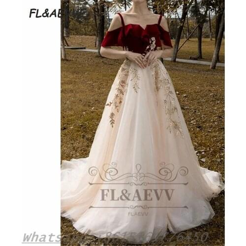 2021 A Line Evening Dress V Neck Spaghetti Straps Tulle Open Back Long Train South African Floor Length Evening Prom Party Gowns