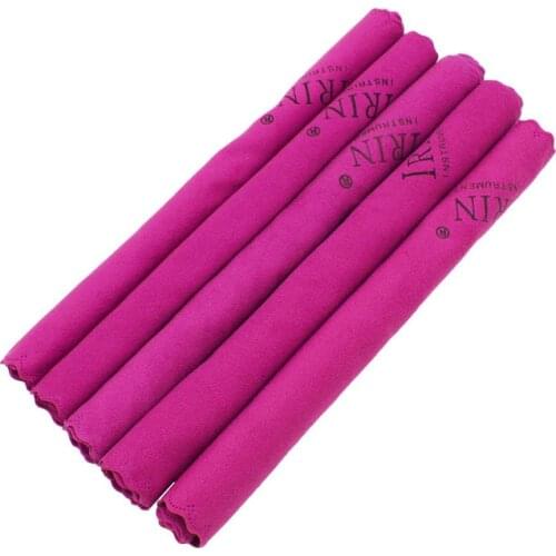 5x IRIN Guitar Saxophone Clean Polish Cloth for Musical Instrument Rose Red