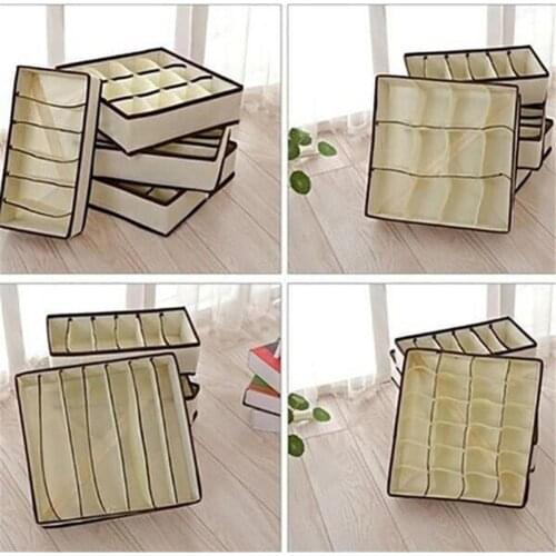 6/7/8/24-Compartment Home Underwear Bra Socks Storage Box Holder Organizer Case