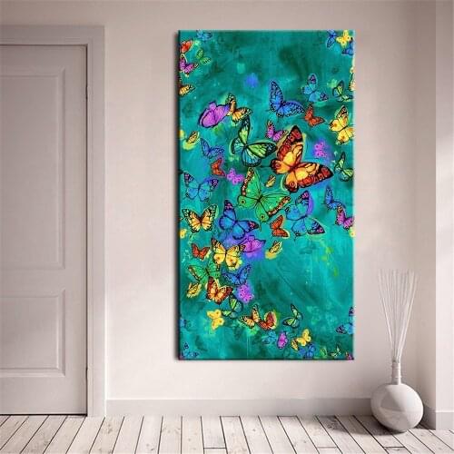 Abstract Colorful Graffiti Butterfly Wall Art Modern Wall Pictures For Living Room Butterfly Animals Posters and Prints Wall Art