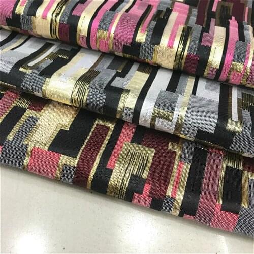 CF1097 Rose/Grey/Red Ripstop High-quality Gold Thread Jacquard Fabric Hotel Clothing Patchwork Jacket Pillow Case DIY Materials