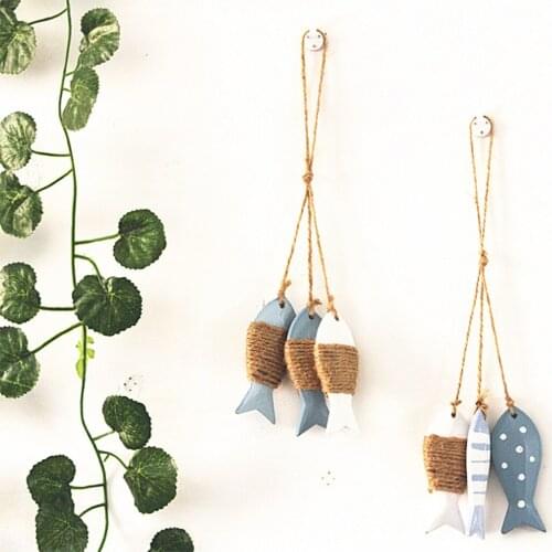 Wooden 3 fish design wall-mounted logo nautical theme wall-mounted decorative panel wall-mounted gifts and crafts