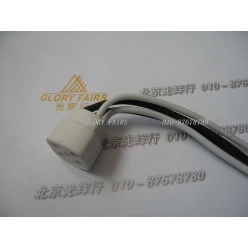GPH 4 pins UV lamp holder base,ultraviolet germicidal UVC tube socket,lampholder with wire leads