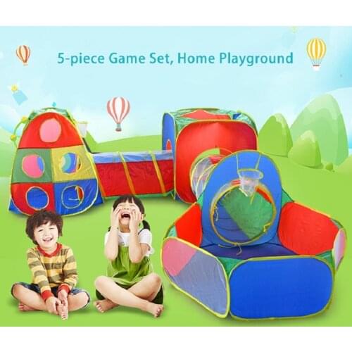 5 In 1 Children Ball Pool Baby Ballon Playpen Portable Kids Tent Ball Pit Crawling Tunnel Kids Playground Yard Pool