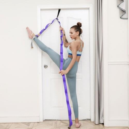 Door Flexibility Leg Stretching Strap Anti-slip Elastic Rope for Yoga Pilates Dancing Ligament stretch splitting trainer