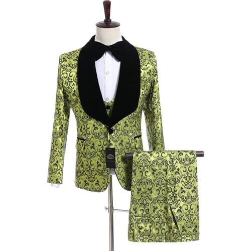 Handsome Groomsmen Wool blend Groom Tuxedos Mens Wedding Dress Man Jacket Blazer Prom Dinner (Jacket+Pants+Tie+Vest) A17