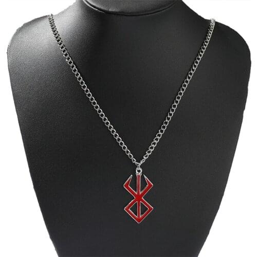 Hot Selling Comic Game Berserk Wright Necklace Play Berserker Logo Necklace And Keychain Men Jewelry Accessories Gifts
