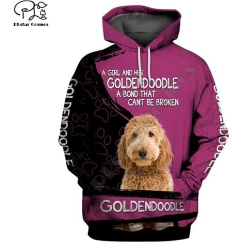 PLstar Cosmos Mens for women funny jacket Goldendoodle hoodies 3D printed Hoodie Casual animal zip hoodies Streetwear