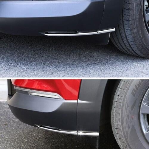 Stainless Steel Car Front/Rear Edge Corner Guard Decoration Strip For Mazda CX-30 CX30 2020 Car Bumper Anti-colision Sticker