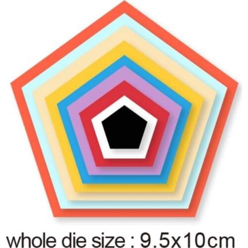 Pentagon frame Metal Cutting Dies 2020 new Scrapbooking Stencil DIY Paper Card Decorative Embossing Die Cut Craft Dies