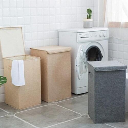 Storage Basket Handle Clothes Cover Laundry Bucket Large Capacity Folding Holder panier linge