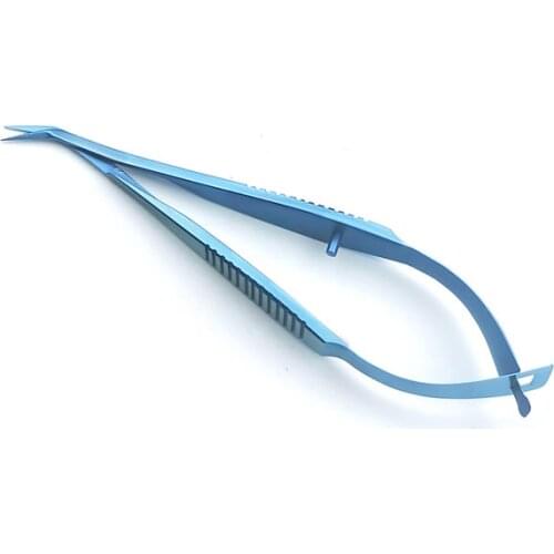 Titanium Angled Vannas Scissor 82mm Ophthalmic Surgical Instrument