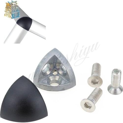 4 sets of 3 Way 3D Corner Bracket for Aluminum Profile 20/30/40/45 Series, End Corner Bracket with Plastic Cover and Screws