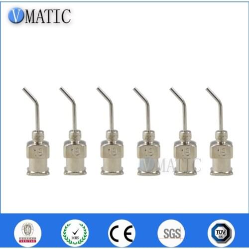 High Quality 12Pcs 1/2'' Inch 19G 45 Degree Bent Stainless Steel Dispensing Needle