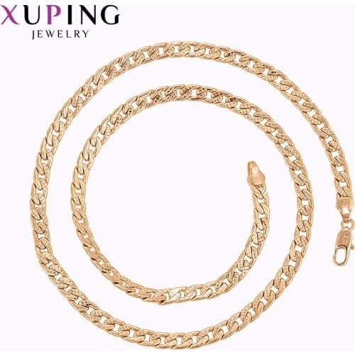 Xuping for Women Fashion Jewelry Exquisite Rose Gold-color Plated Necklace Valentines Colorful Gifts 45345