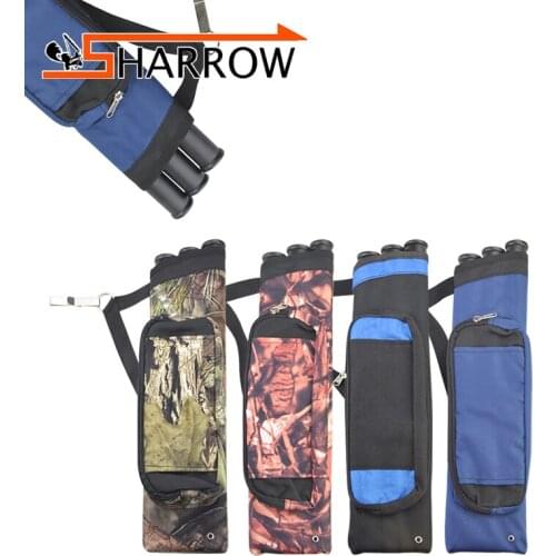 1 Pcs Archery Arrow Quiver Waist Hanging Hold 32 Arrows With Storage Pocket Shooting Hunting Accessories Outdoor Sports