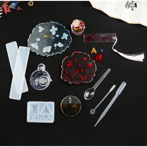 1Pc Irregular Shape Silicone Crystal Epoxy Resin Mold Wave Coaster Mat Casting Mould Handmade DIY Crafts Decoration Making Tools