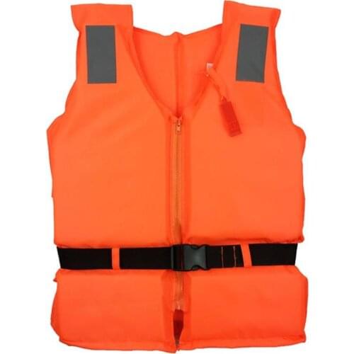 1pc Universal Prevention Flood Adult Foam Swimming Life Jacket Vest With Whistle Adjustable Strap Outdoor Rescue Aid Supplies